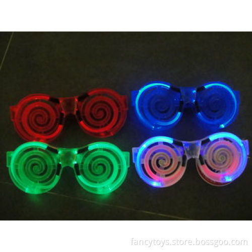Spiral Sunglasses/Flash Glasses 4 lights